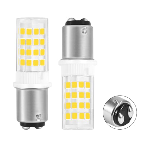 BA15D-Sockel Doppelkontakt-LED 230 V 3 W entspricht einer 40-W-Halogenlampe Ersatzlampe für Nähmaschinen Haushaltslampe flimmerfrei nicht dimmbar 360 400 Lumen(Warm 3000k 2er-Pack)