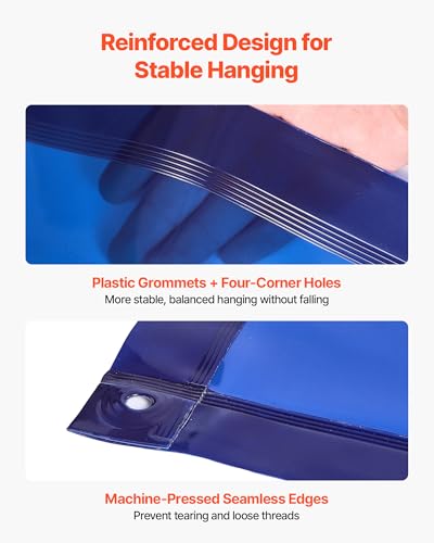 VEVOR 6x6ft Welding Screen Blue