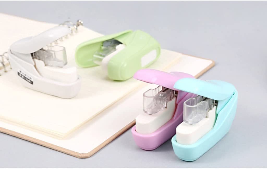 AgrafeuseAgrafeuse, mini agrafeuse, agrafeuses de bureau, agrafeuse sans agrafes, reliure à 5 feuilles for salle de classe ou accessoires de bureau, agrafeuse portable sans aiguille à économie de main