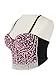 Women's Colorful Rhinestone Push Up Bra Clubwear Party Bustier Crop Top (Pink,Medium)