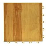 Greatmats Pro Basketball Court Wood Look Tile, 20 Pack (Wood Grain)