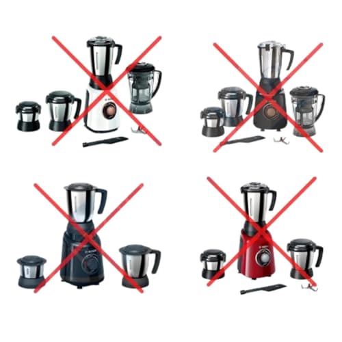 Image of 100% Compatiable for Bosch Mixer Grinder | Replacement For Bosch Mixer Jar 750 w | 1 year Guarantee (Black) (Black and Clear)