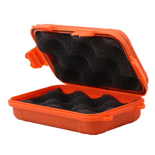 Caja impermeable a prueba de golpes para exteriores, caja contenedora de almacenamiento impermeable sellada universal, 2 colores 2 tamaños Caja de almacenamiento impermeable a prueba(L-naranja)