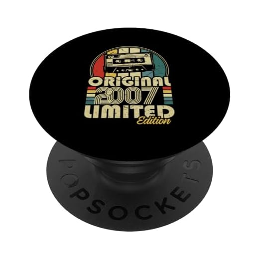 2007 Vintage Cumpleaños Retro Edición Limitada Hombres Mujer PopSockets PopGrip Intercambiable