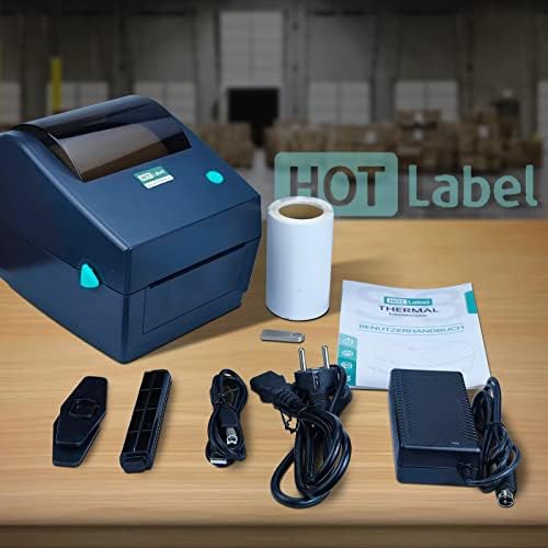 HotLabel Thermal Printer, 4x6 Shipping Label Printer, Desktop Thermal Label Printer, Sticky Label Maker Machine, Compatible with Amazon, Ebay, Etsy, Shopify Royal Mail UPS Hermes
