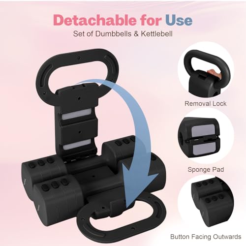 Image of kisnbld Adjustable Dumbbell Set of 2, 4 in 1 Free Weights Dumbbells Set for Women with Fast Adjustment, Each 2lb 3lb 4lb 5lb Hand Weights Set for Home Gym & Outdoor Exercise Training