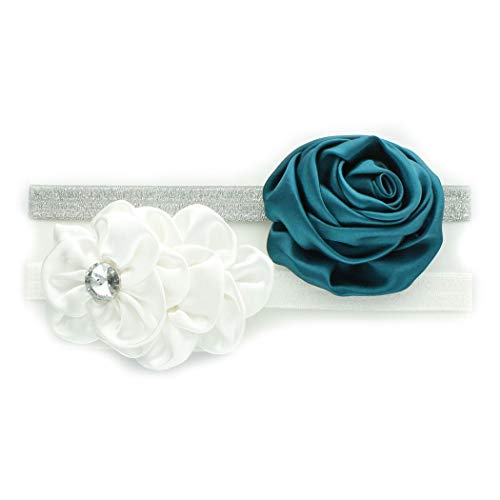 My Lello Toddler/Girl Flower Headband Satin Sparkle 2 Pack
