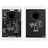 Kanto YU6MW YU6 (White) Powered Bluetooth Bookshelf Speaker System w/ SUB8 250W Subwoofer & SP26PLW 26 Stands (SP26PLW, White) Home Audio Bundle