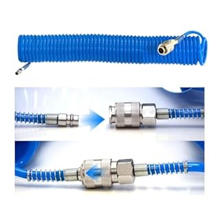 A.M.C. Tubo Aria Compressa 20 Metri Flessibile per Compressore Attacco Rapido