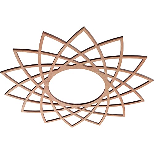 Image of Ekena Millwork 20 inchOD x 7 3 /4 inchID x 1 /4 inchT Eleanor Wood Fretwork Pierced Ceiling Medallion, Cherry