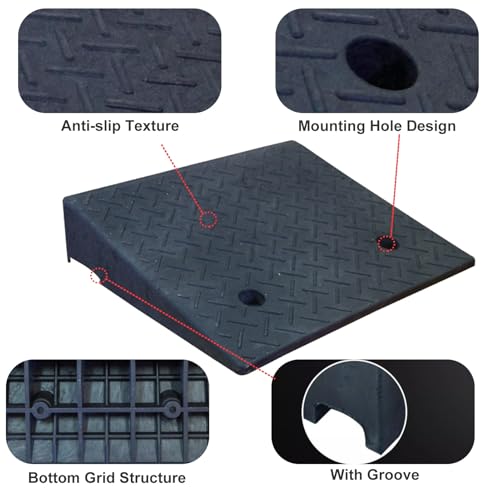 Rampa de goma portátil para acceso alto 14 cm miniatura 4