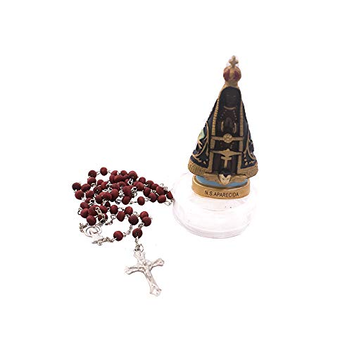 Terço Nossa Senhora Aparecida 10 cm Resina
