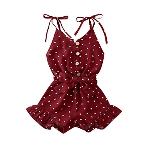 Zukmuk Baby Girl Sleeveless Polka Dot Jumpsuit Cover
