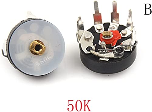 Potentiomètre B50K RV12MM avec interrupteur rotatif à angle droit pour amplificateur audio x10 - 2