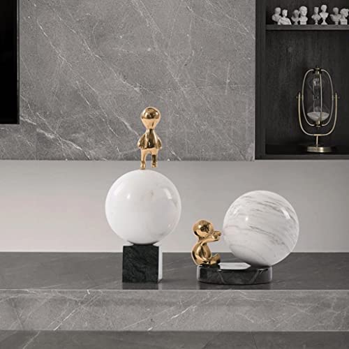 Boule de marbre décorative SSDD pour sublimer la table du salon - 6
