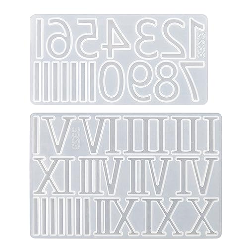 Moldes digitales árabes hechos a mano, moldes de silicona con números romanos grandes, moldes de epoxi para hacer joyas colgantes