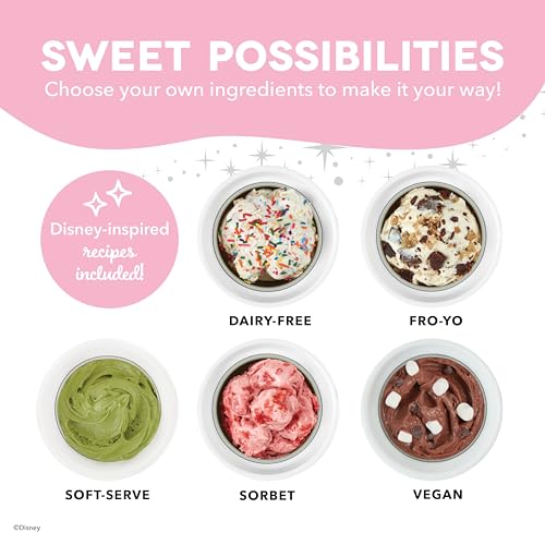 Image of Disney | Dash Princess My Mug Ice Cream Maker - Electric Countertop Soft Serve Ice Cream Machine, Single Serve Half-Pint Princess Mug with Ingredient Chute & Recipe Guide