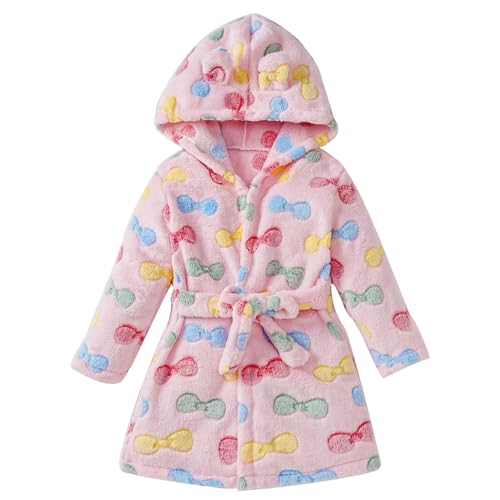 Catálogo para Comprar On-line Albornoces para Niña de esta semana. 41 Baño con capucha y estampado floral para niños y niñas, forro polar suave para bebés, Rosado, 1-2 Años