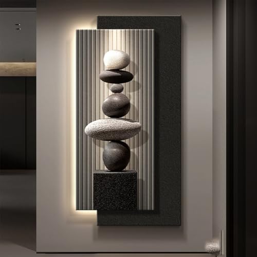 Sculpture murale en grès lumineuse pour créer une ambiance accueillante dès l'entrée