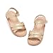 Felix & Flora Toddler Girl Gold Sandals Size 9 - Little Girl Easter Summer Dress Shoes Lightweight Open Toe Beach Holiday