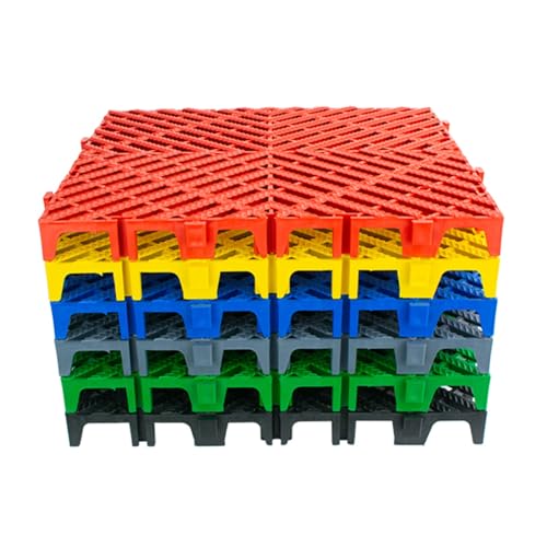 Baldosas entrelazadas resistentes para garaje, lavado de coches y baño, drenaje rápido, antideslizante, fácil instalación, impermeable, duradero, superficie antideslizante