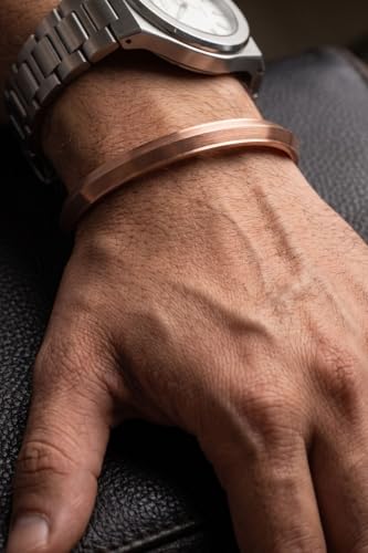 Image of Kashi Pure Copper 2.5 inch Ka Conicalhealth benificial bangle Just like a Punjabi Kada jewellery for Men and Women Copper Kada Bangle - Sehat aur Shakti ka Paramparik Rahasya (Free Size:) [PACK OF 1 PCS]