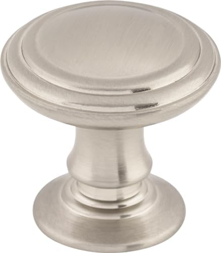 Top Knobs TK320BSN Chareau Collection 1-1/4" Reeded Knob, Brushed Satin Nickel
