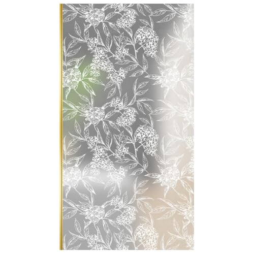 Film Opaque Vitrage Autocollant Branches d'arbre Blanc Stickers Fenetre Réutilisable Film Vitre Anti Regard Electrostatique Brise Vue Fenetre pour Salle de...