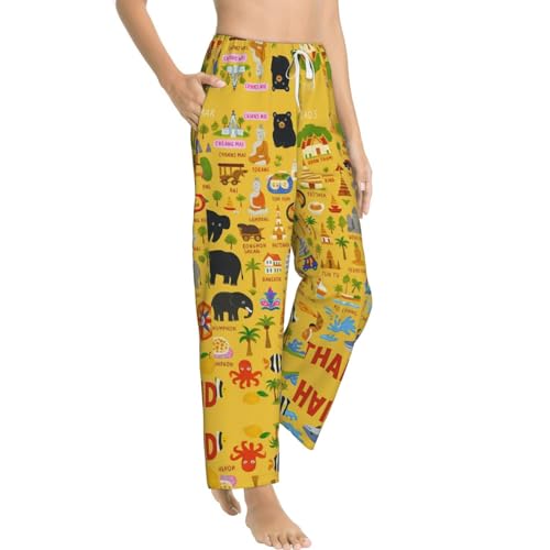 Pantalon de pyjama Thaïlande extensible grande taille avec poches