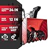 PowerSmart Snow Blower Gas Powered - 24-Inch 212cc 2-Stage Gas Snow Blower with Corded Electric Start