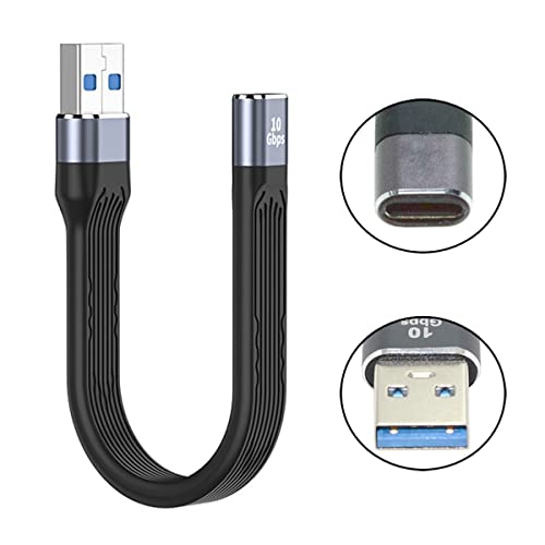 CY 10Gbps USB 3.1 Type C Female to USB3.0 Type A Male Flat Slim FPC Data Cable 13cm for Laptop Phone - Image 3