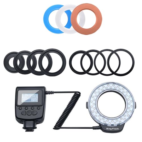 Natürliche Lichtringe Blinken Für DSLR 7 Einstellbare Helligkeitsstufen LCD Display Controller Und Kamerakompatibilität Einstellbare Helligkeit...