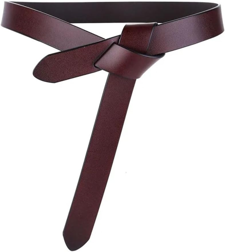 Soft Genuine Leather Knotted Strap Dress Accessories Retro Girdle Corset For Women Cowhide Belt