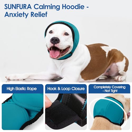Image of Dog Calming Hoodie Dog Ear Wrap Noise Protection Ear Muffs for Dogs