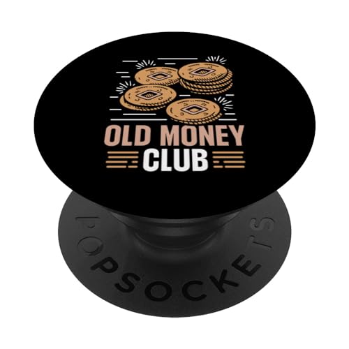 Old Money Club Billionaire Rich Aesthetics Millionaire PopSockets Swappable PopGrip, Black