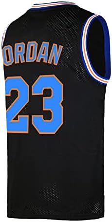 OTHERCRAZY Youth Basketball Jersey #23 Space Movie Jersey for Kids Shirts White/Black (Black, X-Small)