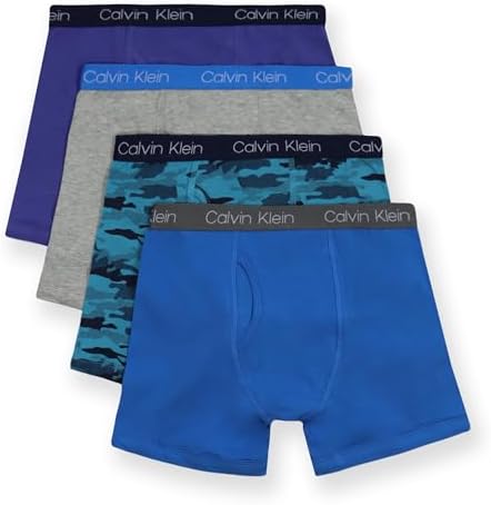 Calvin Klein Boy's Calvin Klein Boys Underwear 4 Pack Boxer Briefs Value Pack Boxer Briefs (Pack of 4)