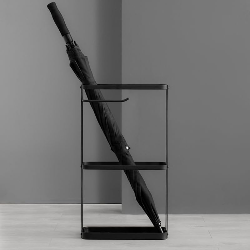 Umbrella Holder Entryway Simple Umbrella Stand Double Layer Iron Cane Holder Hotel Hall Parasol Umbrella Stand Rack