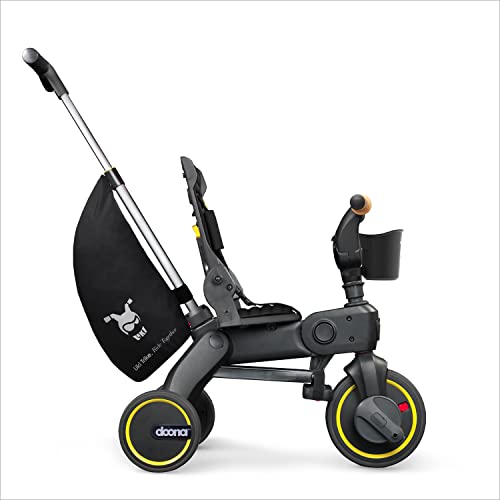 image for Doona Liki Trike S5, Nitro Black - 5-in-1 Compact, Foldable Tricycle -