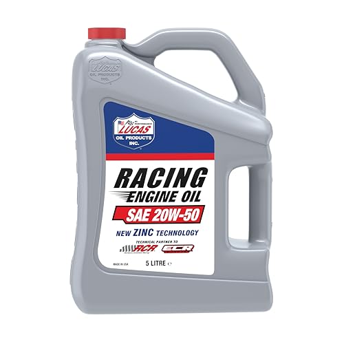 Lucas Oil SAE 20W-50 Racing Engine Oil, 5 Quart (Pack of 1)