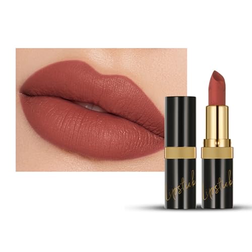 Lápiz Labial Mate A Prueba De Manchas Para Mujeres Duraderas Y Altamente Pigmentadas Con Propiedades Impermeables De Largo Lápiz Labial Duradero