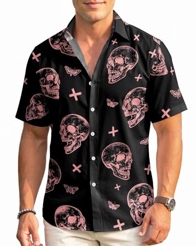 Image of 99TIMORO Fathers Film Button Down Shirt for Men, Funny Hawaiian Short Sleeve Top, Summer Beach Gifts