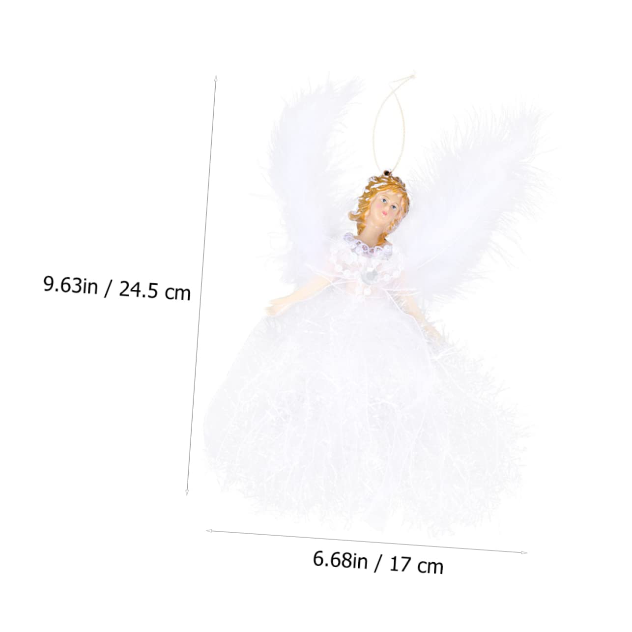 OUNONA 8piezas Adornos Colgantes De Ángel para Navidad Decoraciones De Festival Muñecos De Peluche para Árbol y Fiesta Accesorios De Decoración Encantadores