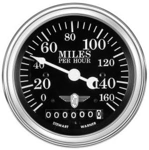 Stewart Warner 82662 Wings Electric Speedometer, Black
