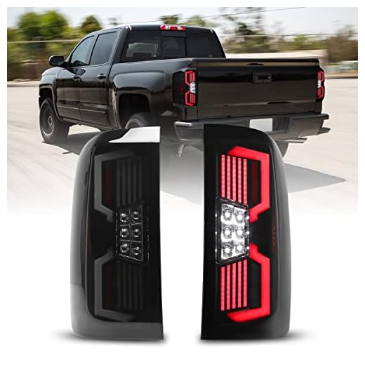 Nixon Offroad Led Tail Lights Assembly for 2014-2018 Chevy Silverado 1500/2015-2018 Chevy Silverado 2500HD/3500HD, Led Taillights Pair w/Led Sequential Turn Signals, Full Led Indicators (Smoke)