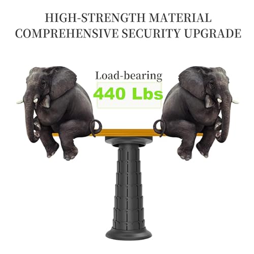 Image of Upgraded XXL Collapsible Stool with Cushion 20.4 inch, 440Lbs Max Weight, Wider & Taller Pop Up Seat, Heavy Duty Portable Retractable Folding Stool or Travel Foot Rest, Gift for Camping & Outdoors