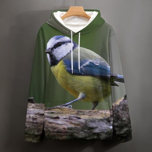 Sweat à capuche oiseau UMENG pull décontracté pour vos balades en ville