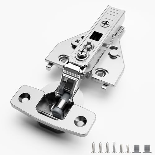 Soft Close Cabinet Hinges 20 Pack 4D Adjustable with Speed Control-Full Overlay 3/4 Inch Face Frame Hinges Concealed Self-Closing Hinges for Frameless & Face Frame Cabinets