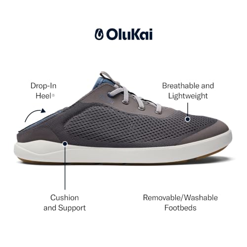 Image of OluKai Men's Moku Pae Slip-On Boat Shoes, Cushioned Deck & Dock Shoe