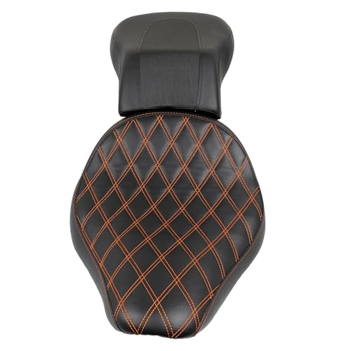 Asiento de motocicleta ergonómico en cuero sintético para Fat Boy FLSTF